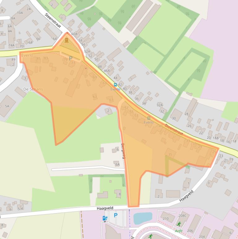 Kaart van postcodegebied 5981AC.