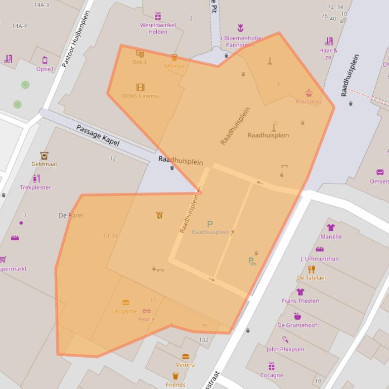 Kaart van postcodegebied 5981AT.