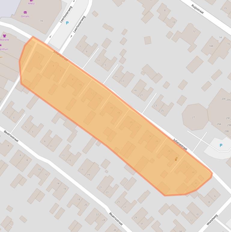 Kaart van postcodegebied 5981AW.