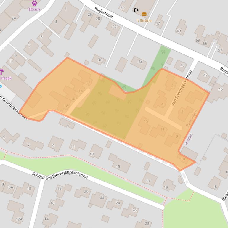 Kaart van postcodegebied 5981CR.