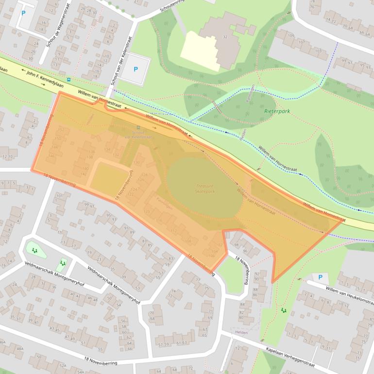 Kaart van postcodegebied 5981EZ.