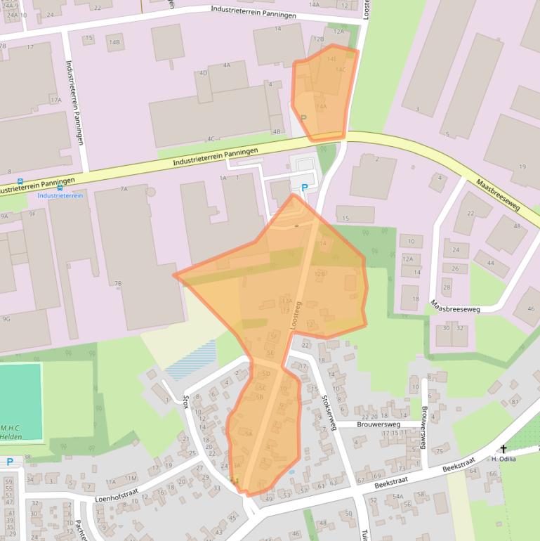 Kaart van postcodegebied 5981NH.