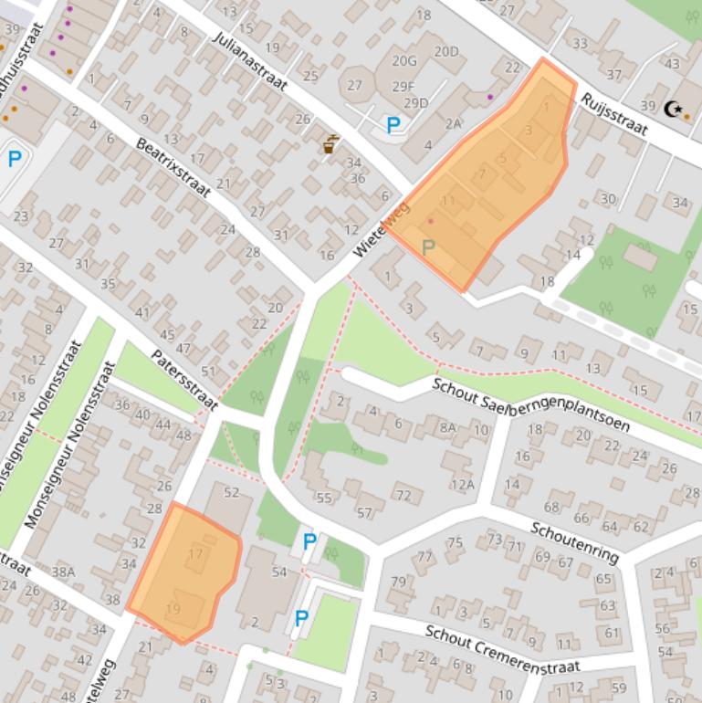 Kaart van postcodegebied 5981TG.