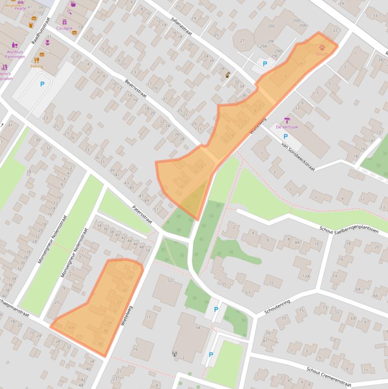 Kaart van postcodegebied 5981TJ.