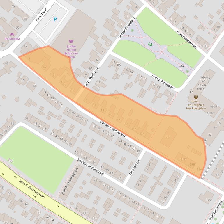 Kaart van postcodegebied 5981VD.