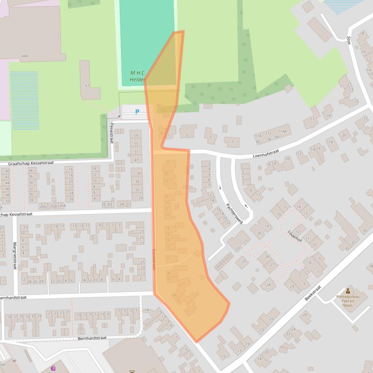 Kaart van postcodegebied 5981XL.