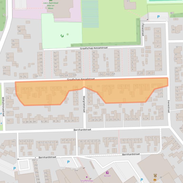 Kaart van postcodegebied 5981XS.