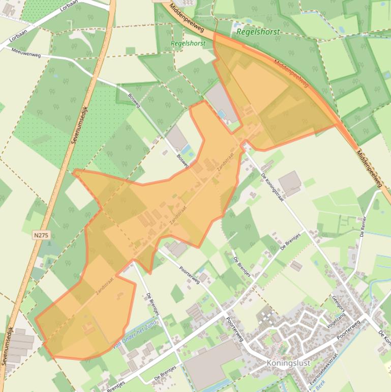 Kaart van postcodegebied 5984PA.