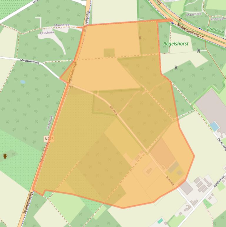 Kaart van postcodegebied 5984PB.
