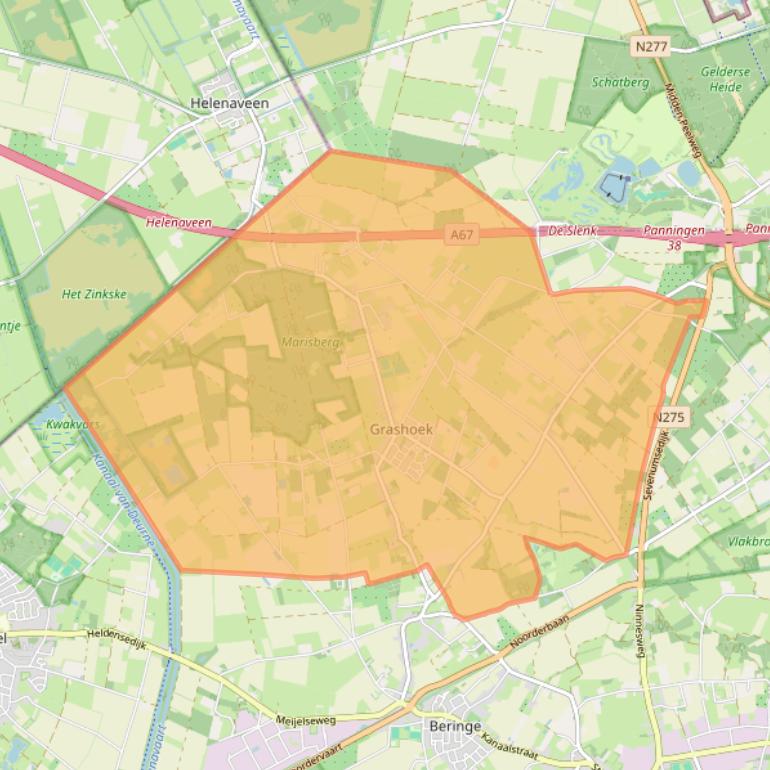 Kaartafbeelding, ingezoomd op postcodegebied 5985.