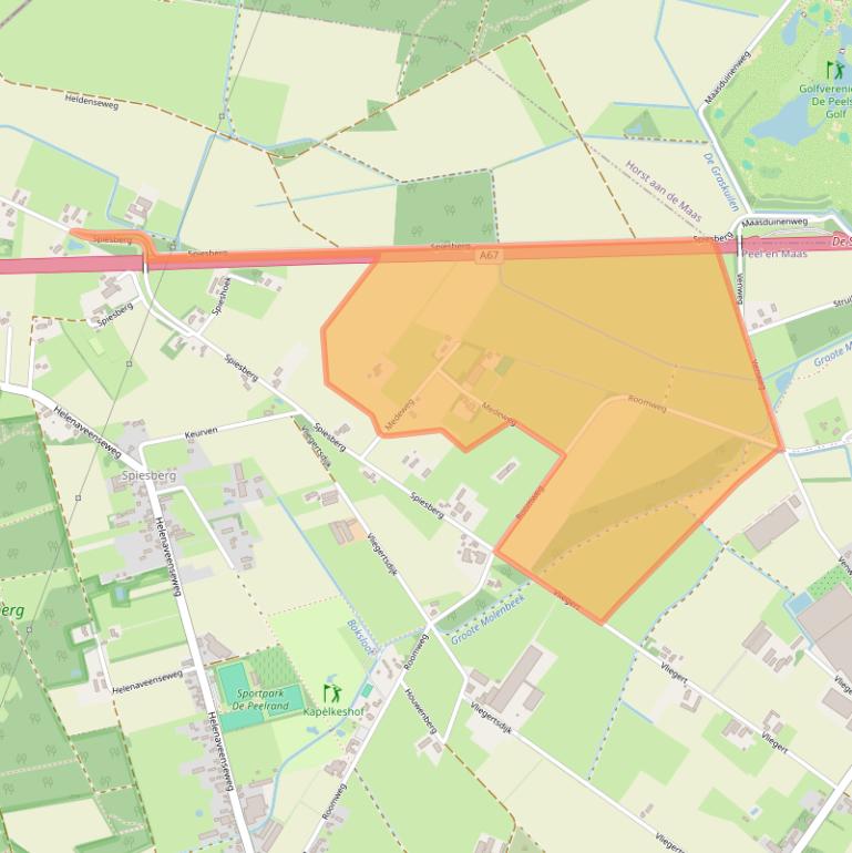 Kaart van postcodegebied 5985MA.