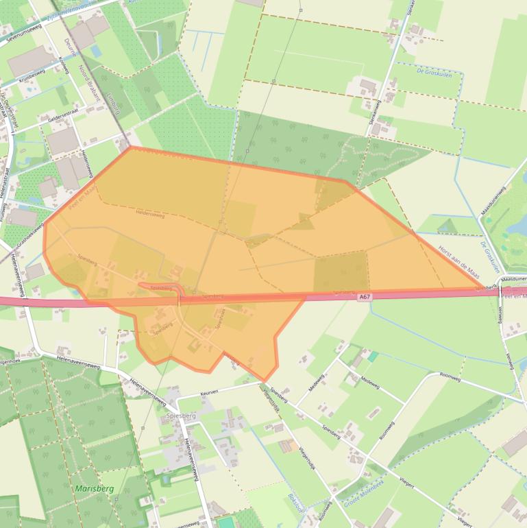 Kaart van postcodegebied 5985NP.