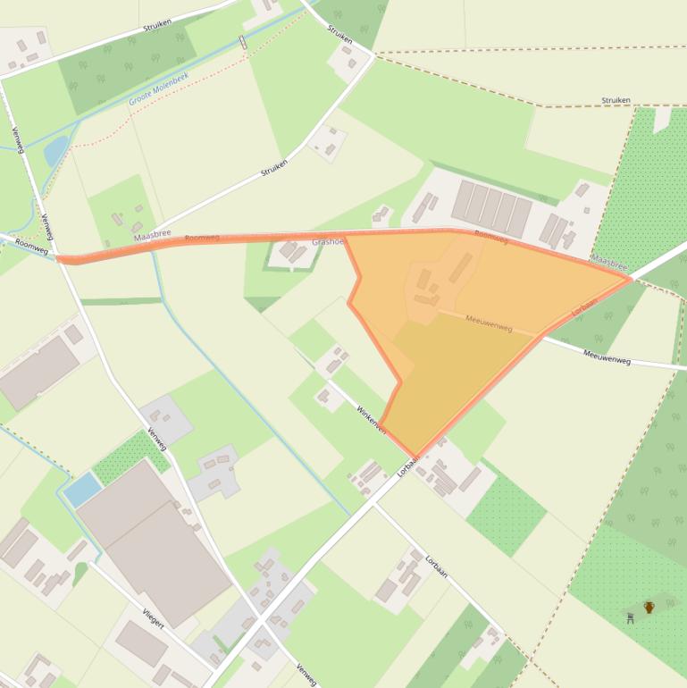 Kaart van postcodegebied 5985NW.