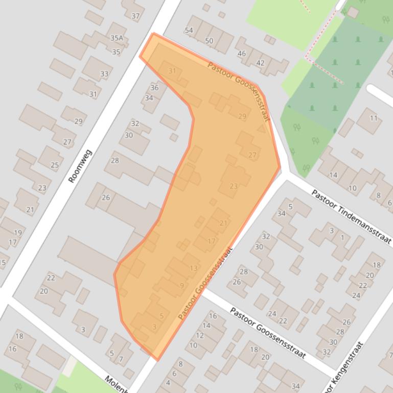 Kaart van postcodegebied 5985PZ.