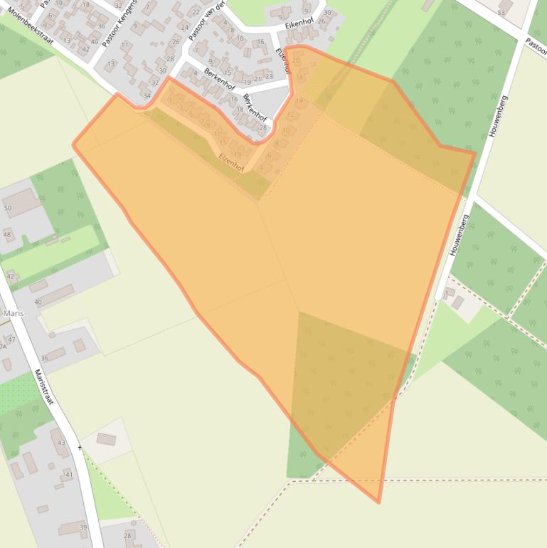 Kaart van postcodegebied 5985RV.