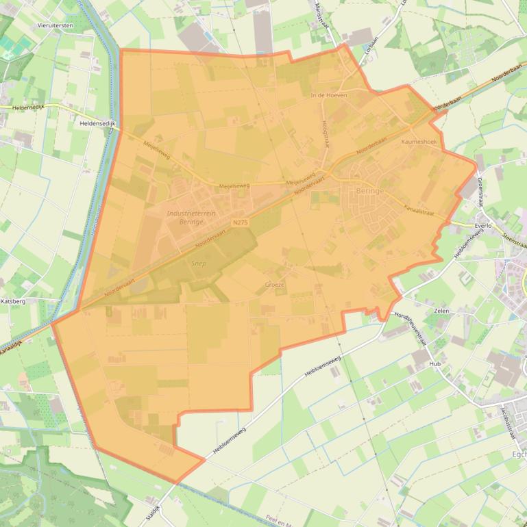 Kaart van postcodegebied 5986.
