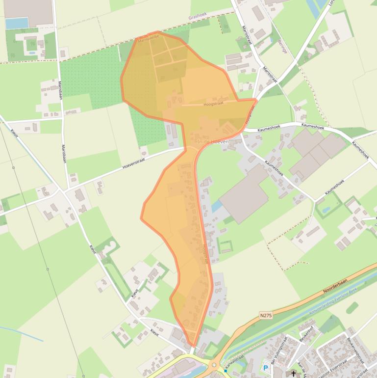 Kaart van postcodegebied 5986AA.