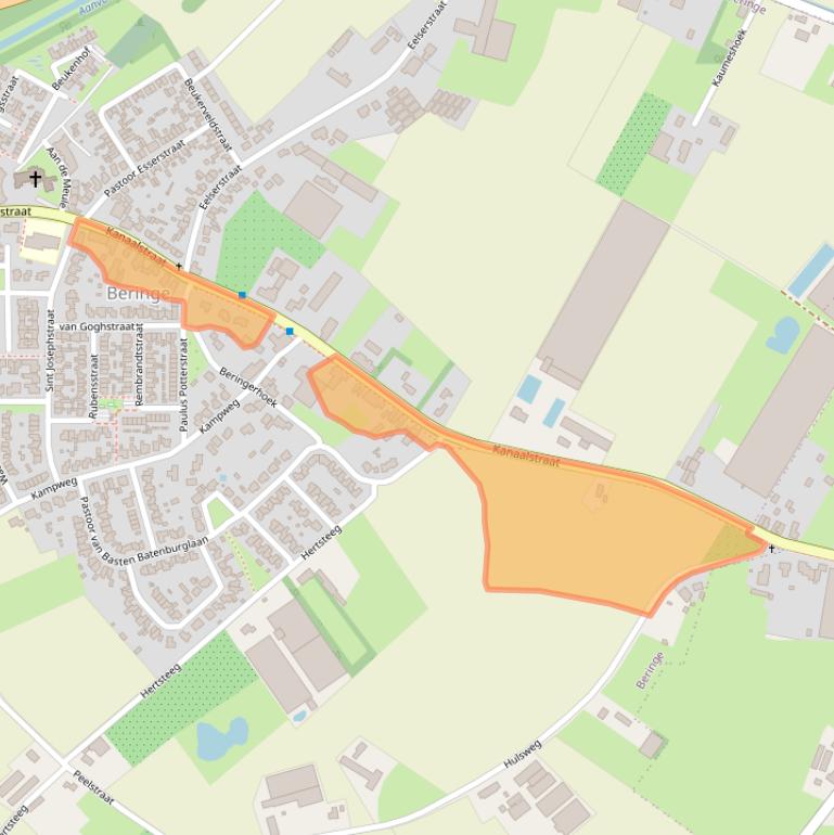 Kaart van postcodegebied 5986AD.