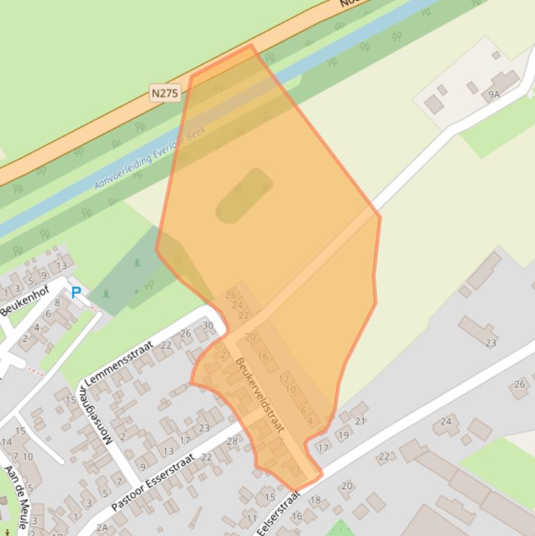 Kaart van postcodegebied 5986AN.