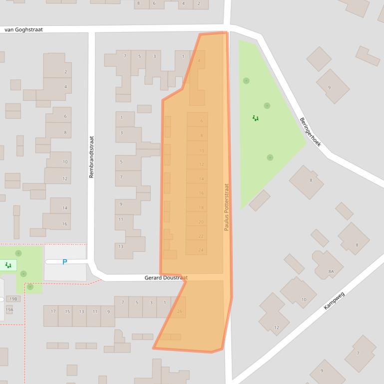 Kaart van postcodegebied 5986AS.