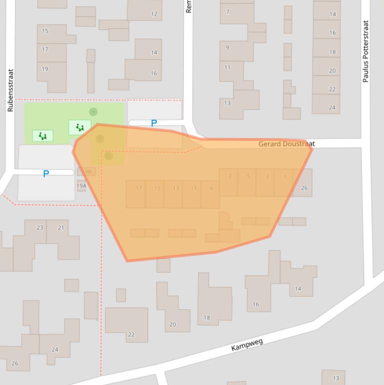 Kaart van postcodegebied 5986AT.