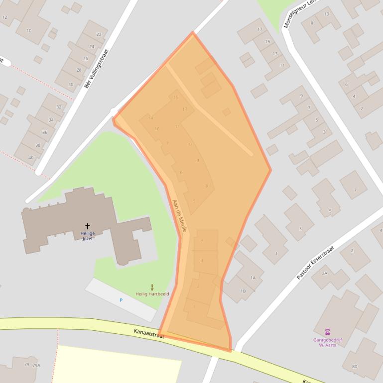 Kaart van postcodegebied 5986AX.