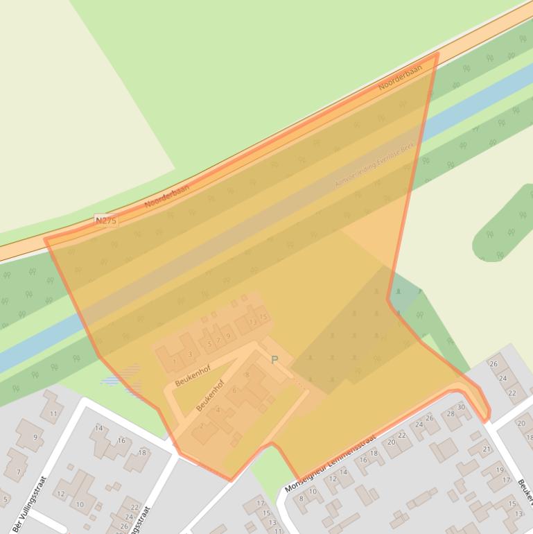 Kaart van postcodegebied 5986AZ.