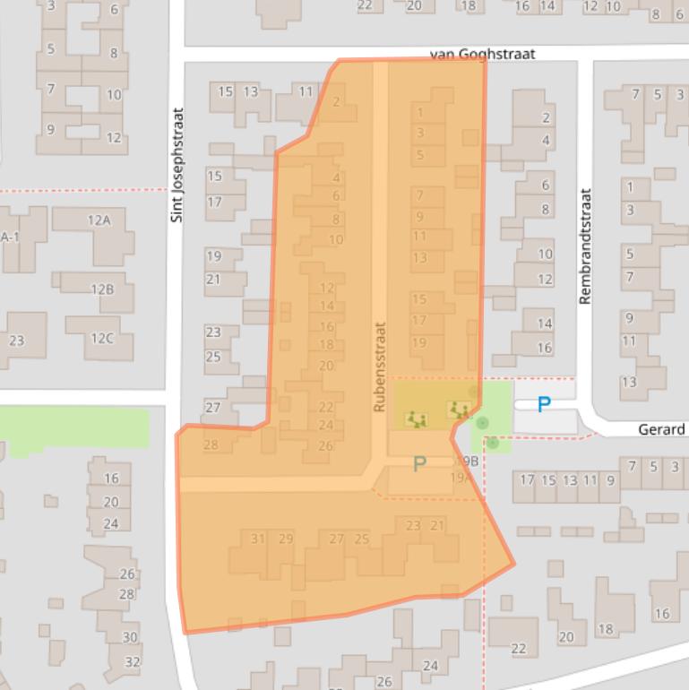 Kaart van postcodegebied 5986BD.