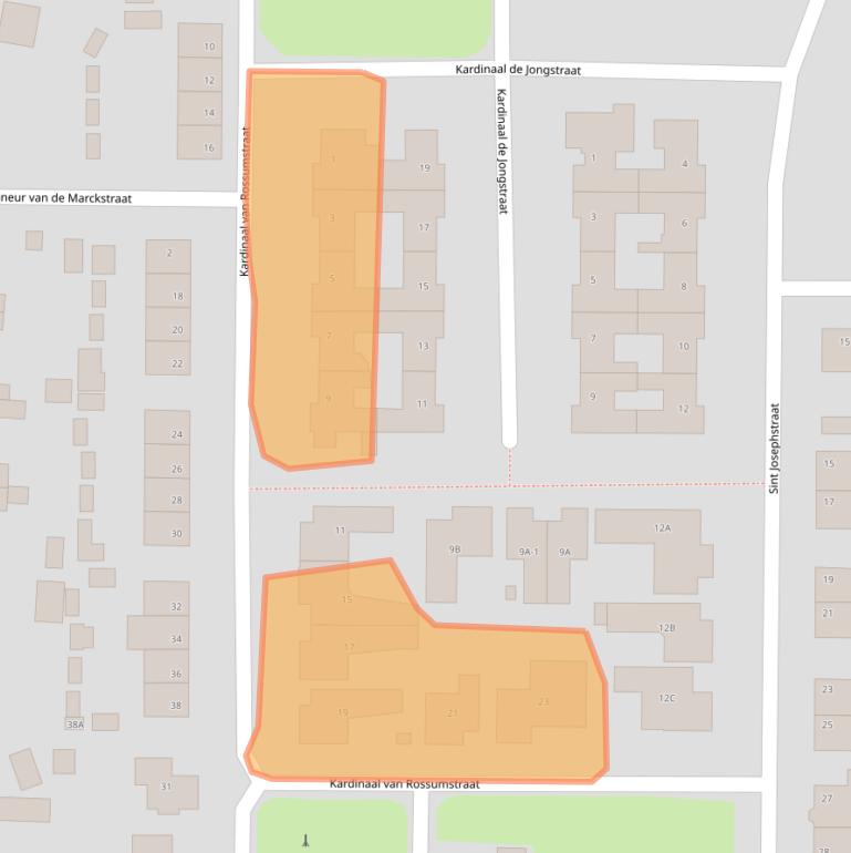 Kaart van postcodegebied 5986BJ.