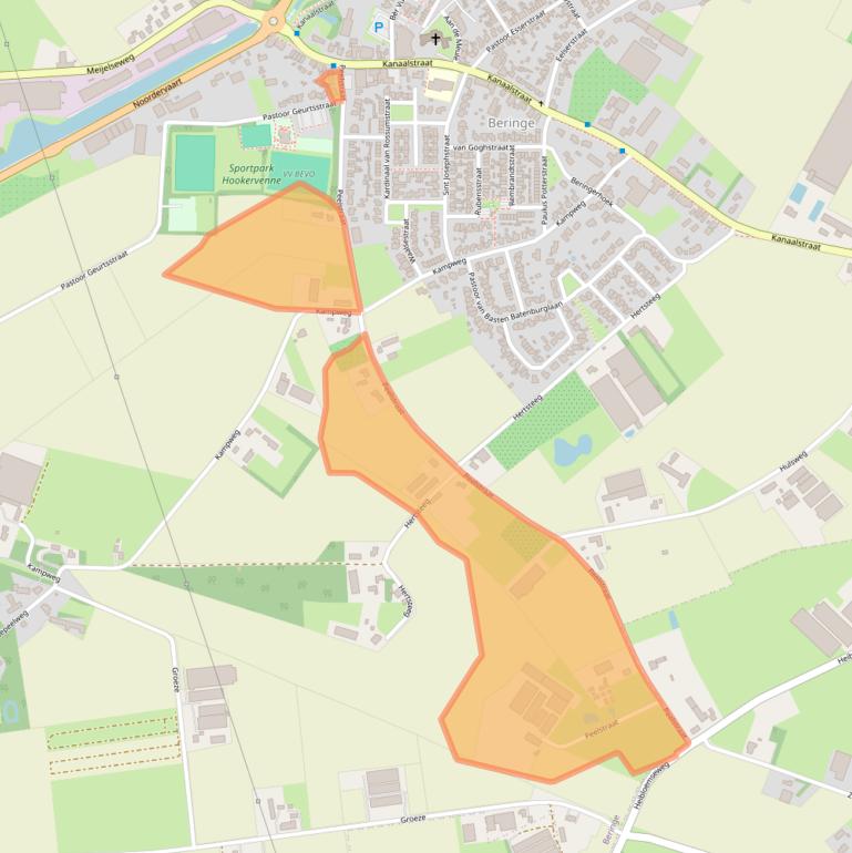 Kaart van postcodegebied 5986NM.