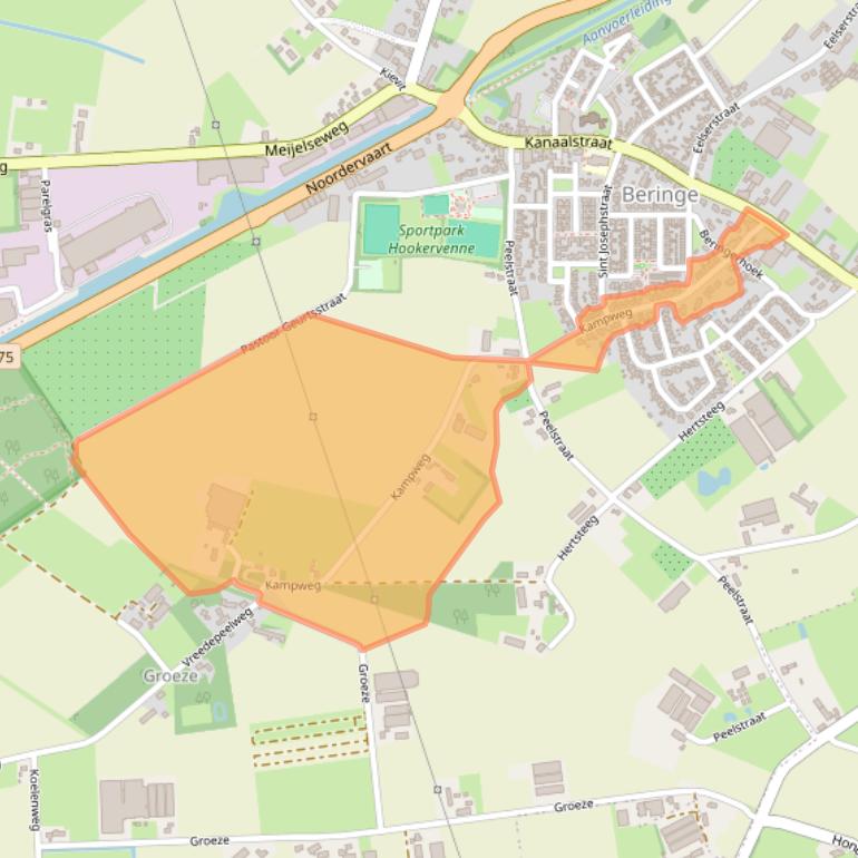 Kaart van postcodegebied 5986NP.