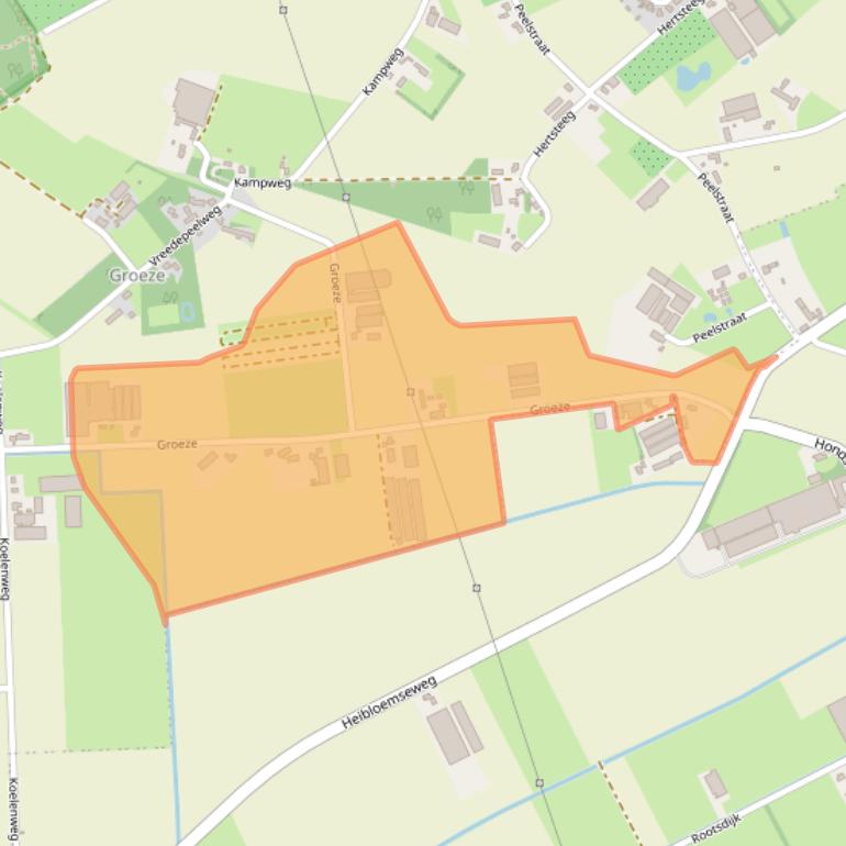 Kaart van postcodegebied 5986NT.