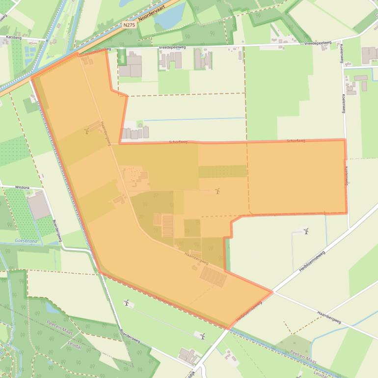 Kaart van postcodegebied 5986NX.