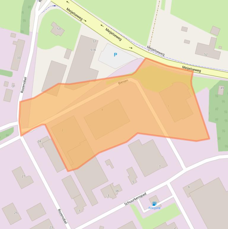 Kaart van postcodegebied 5986PC.