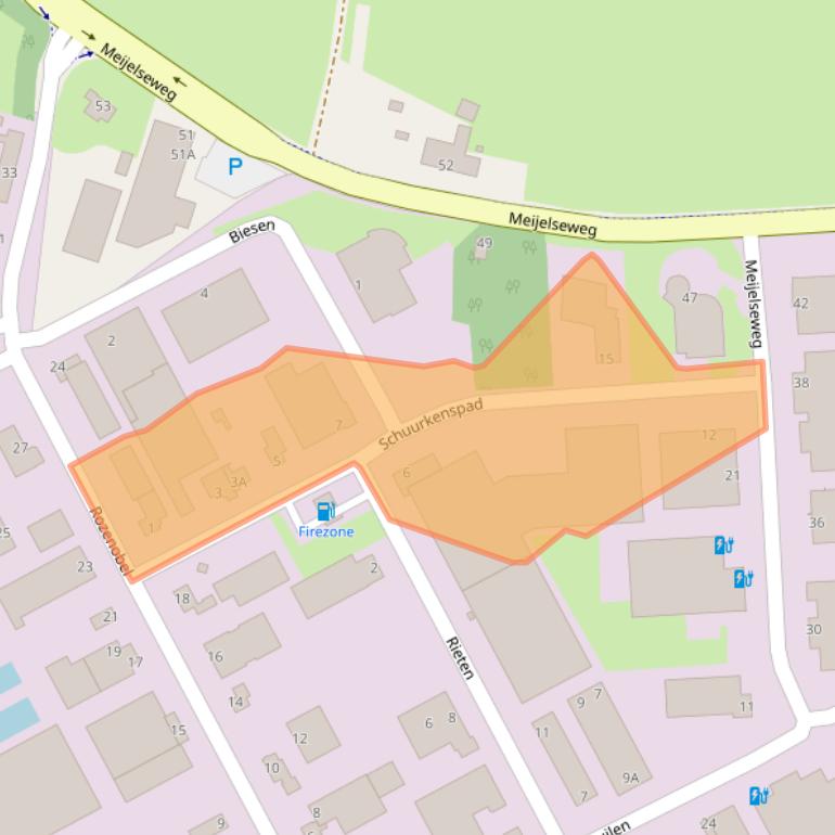 Kaart van postcodegebied 5986PD.