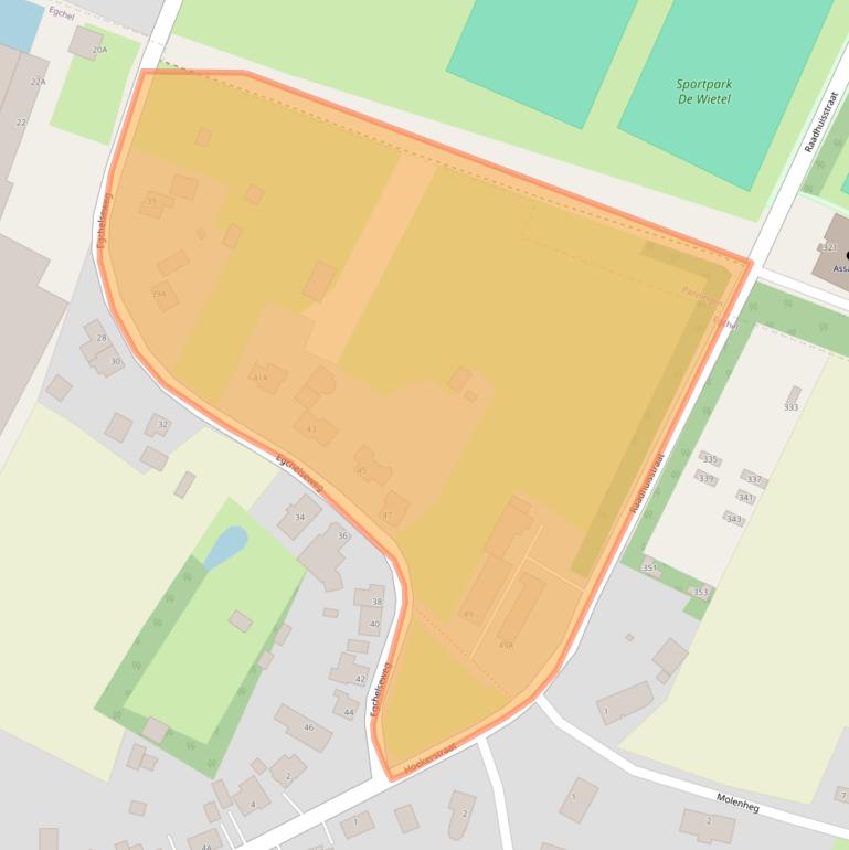 Kaart van postcodegebied 5987AA.