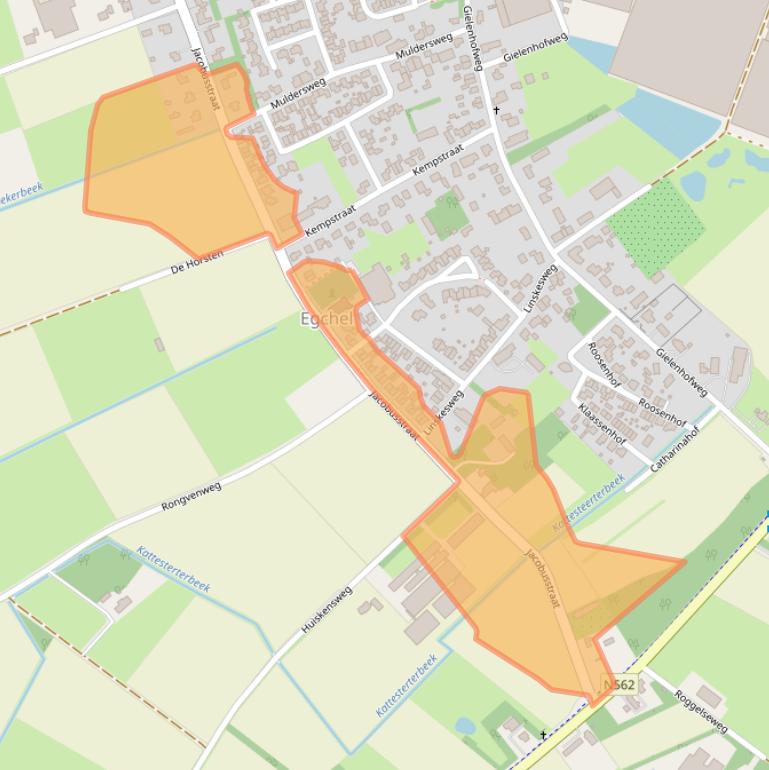 Kaart van postcodegebied 5987AK.