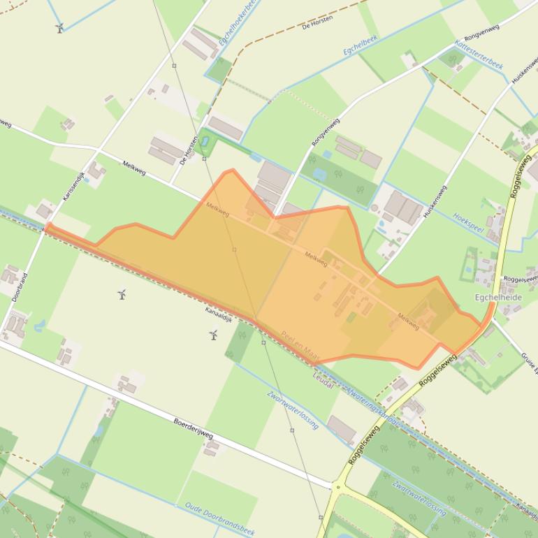 Kaart van postcodegebied 5987NE.