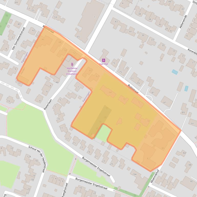 Kaart van postcodegebied 5988AB.