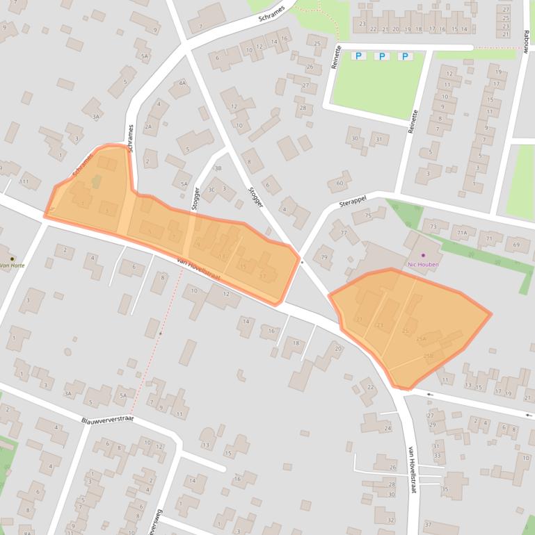 Kaart van postcodegebied 5988AE.