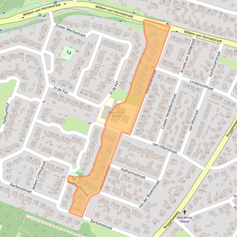 Kaart van postcodegebied 5988AW.