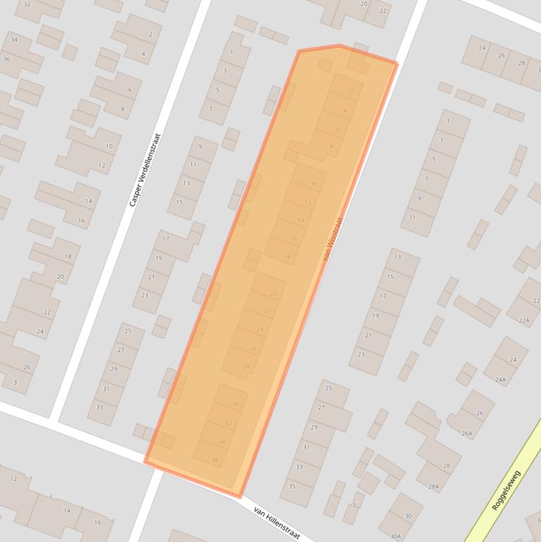 Kaart van postcodegebied 5988BM.