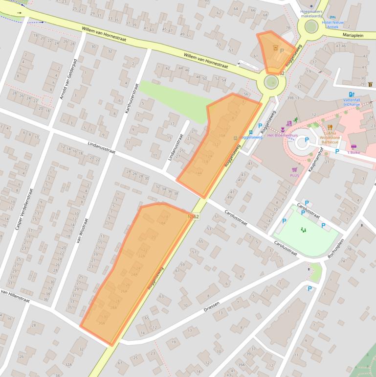 Kaart van postcodegebied 5988BP.