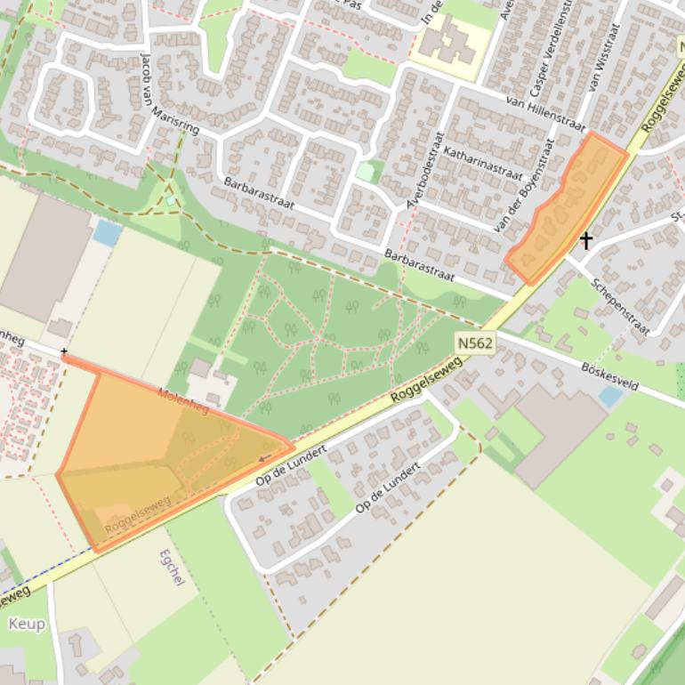 Kaart van postcodegebied 5988BR.