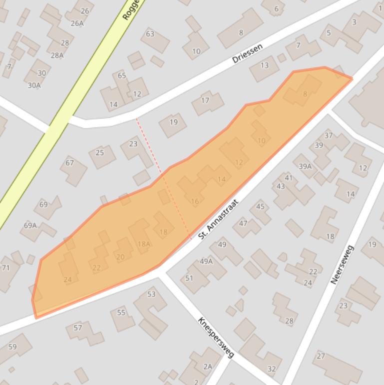 Kaart van postcodegebied 5988BV.