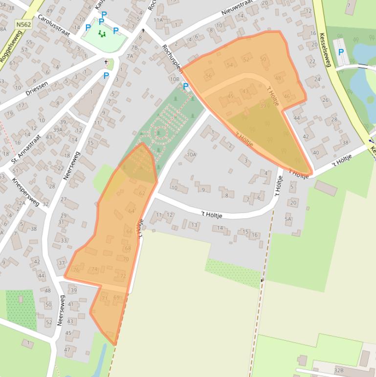 Kaart van postcodegebied 5988CB.