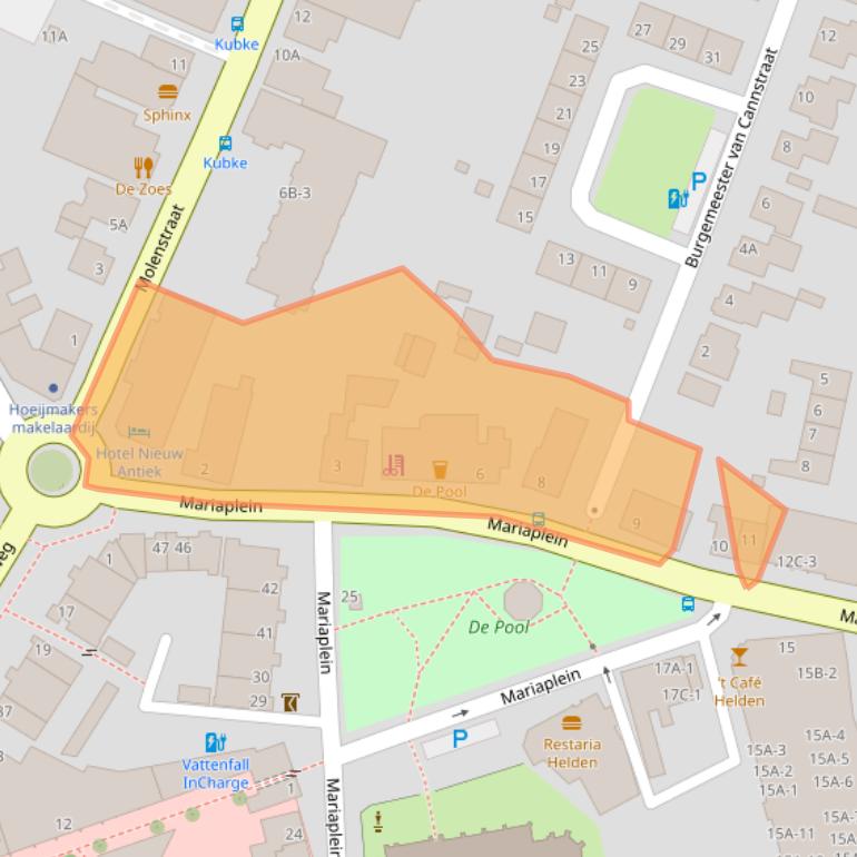 Kaart van postcodegebied 5988CH.