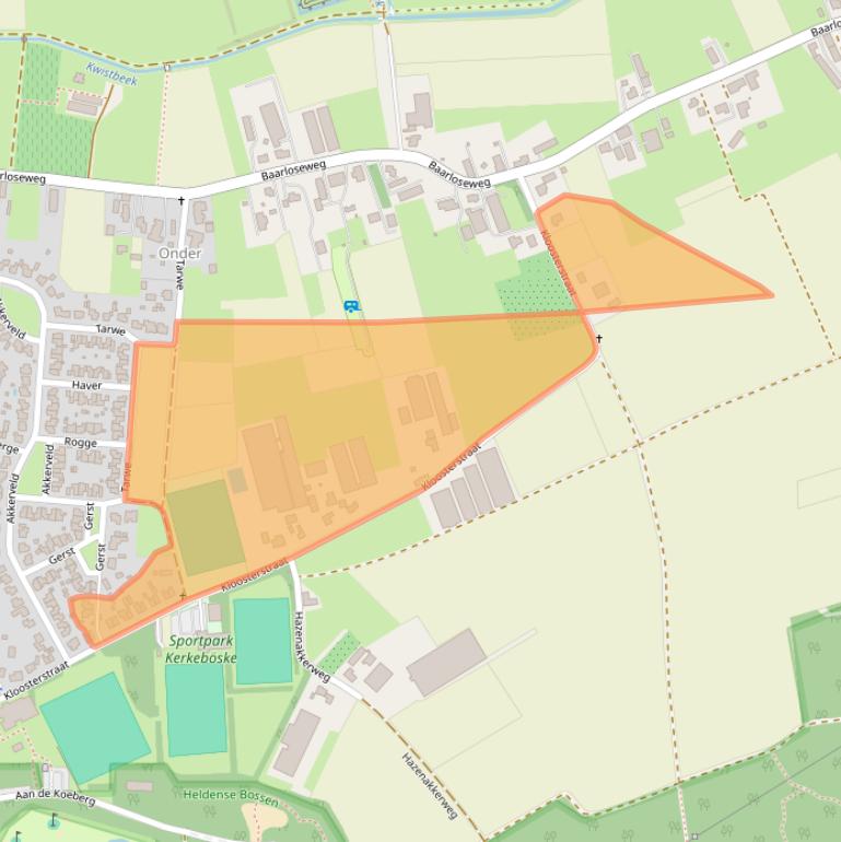 Kaart van postcodegebied 5988CL.