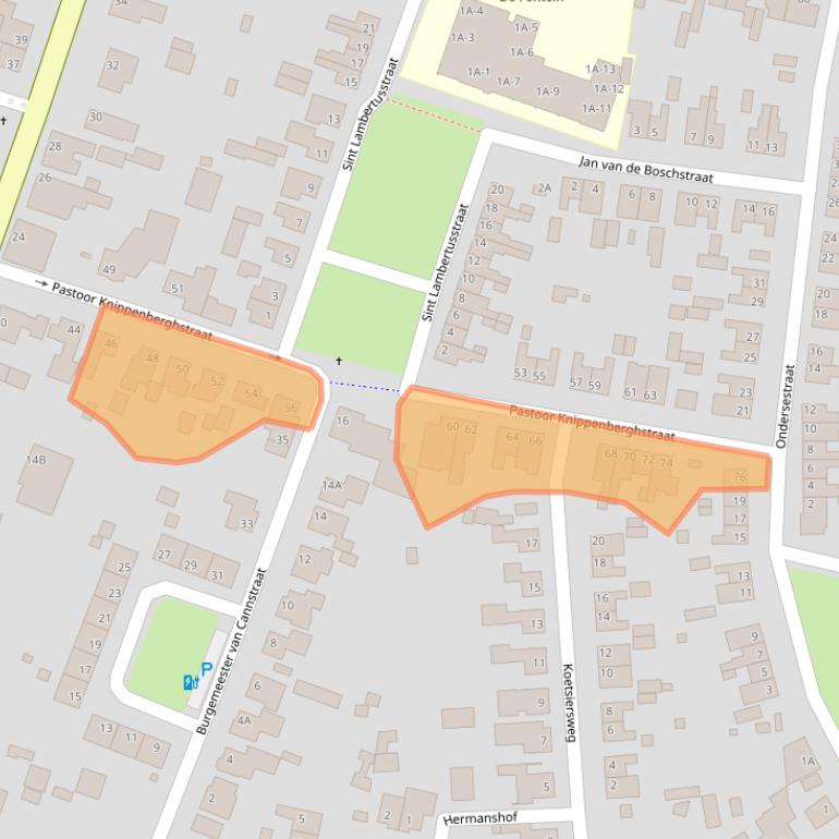 Kaart van postcodegebied 5988CW.