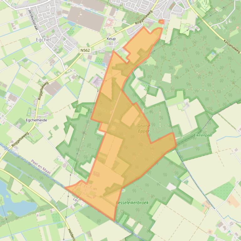 Kaart van postcodegebied 5988DA.